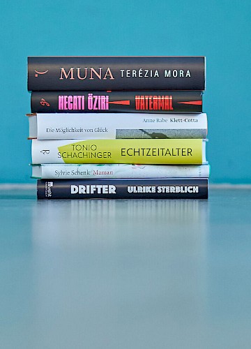 sechs Bücher der Shortlist Göttinger Literaturherbst